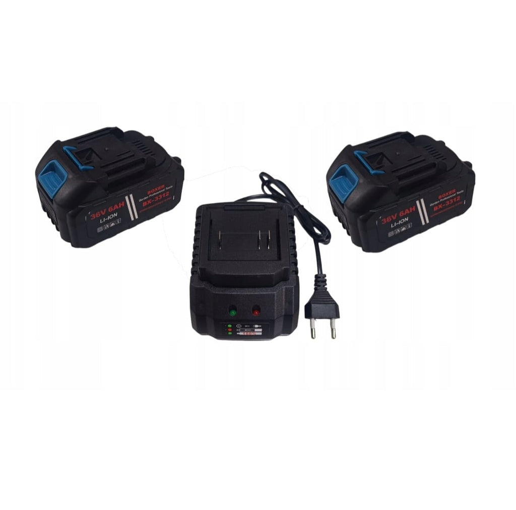 BOXER BX-3312 Cordless Chainsaw 12" 36V 6Ah Brushless – 2 Batteries + Case