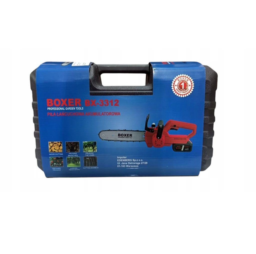 BOXER BX-3312 Cordless Chainsaw 12" 36V 6Ah Brushless – 2 Batteries + Case