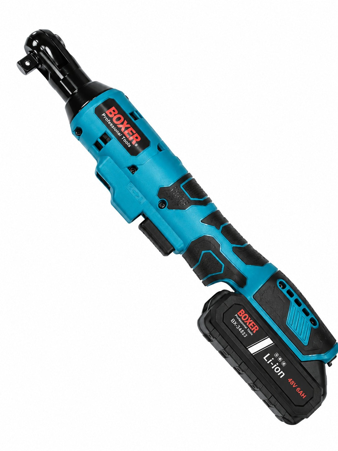 BOXER BX-3483 Cordless Ratchet Wrench 90 Nm 3/8" | 2× 48V 6Ah Batteries | Case + Sockets