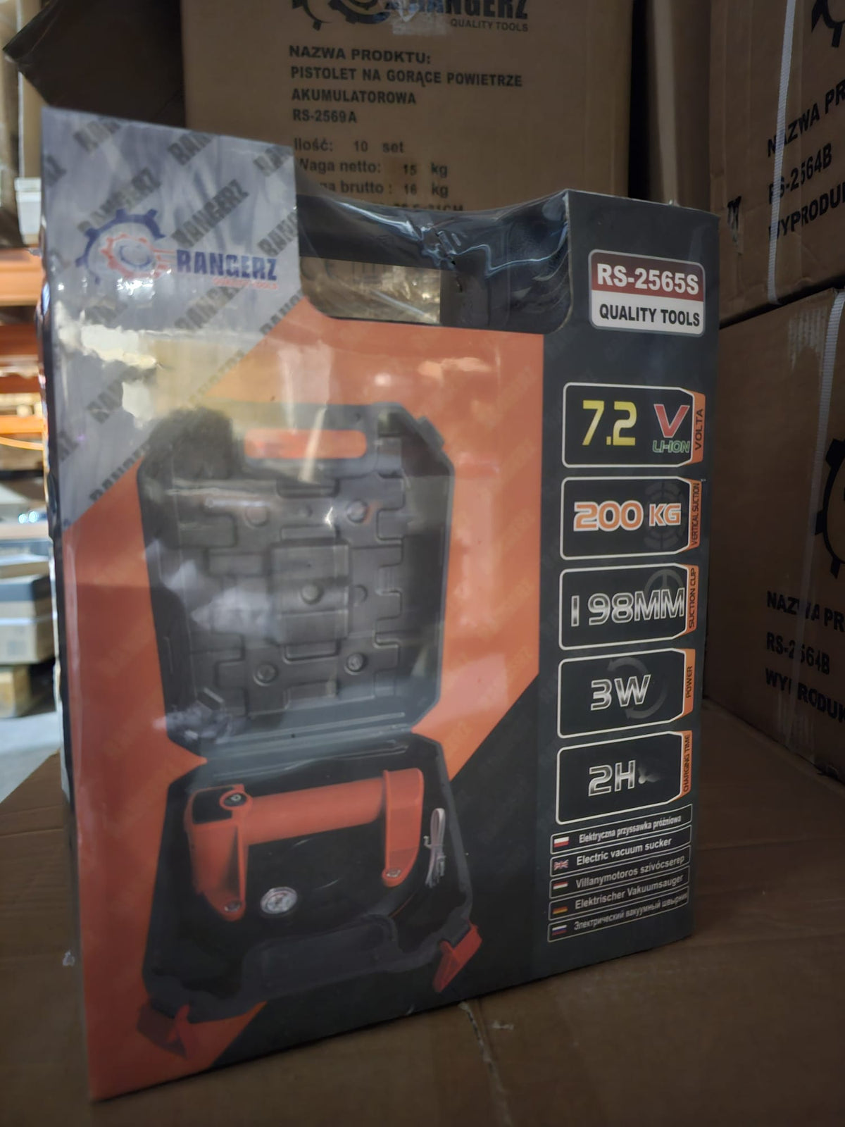 RANGERZ RS-2565S Electric Vacuum Suction Cup 200kg – 7.2V 198mm Cordless Lifter