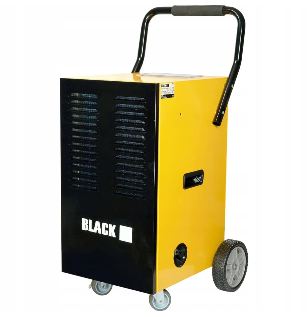 BLACK 55070 Industrial Dehumidifier 900W 60L/24H – 120m² Construction Air Dryer