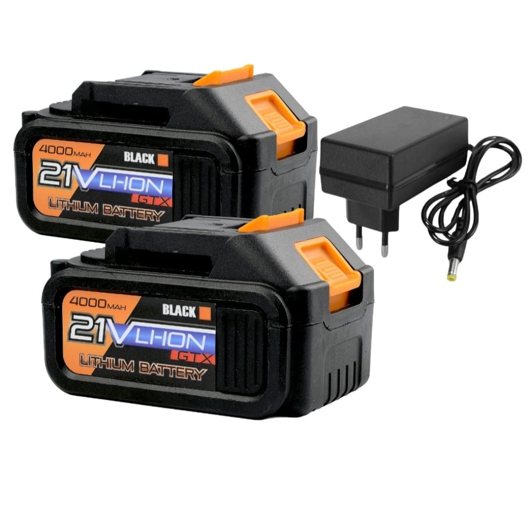 BLACK 53743 Cordless Chainsaw 21V 12" 30cm Brushless – 2× 4.0Ah Batteries