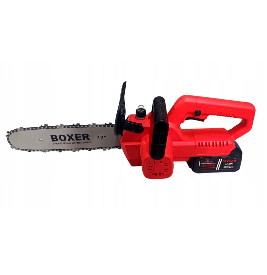 BOXER BX-3312 Cordless Chainsaw 12" 36V 6Ah Brushless – 2 Batteries + Case
