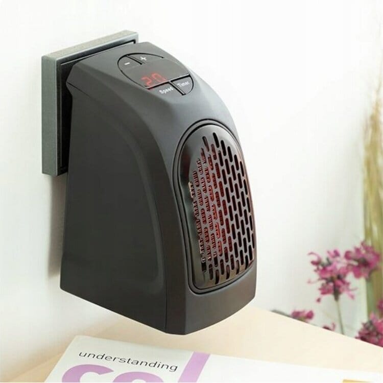 Mini Plug-In Electric Fan Heater with Digital Temperature Display & Remote Control (VB4)