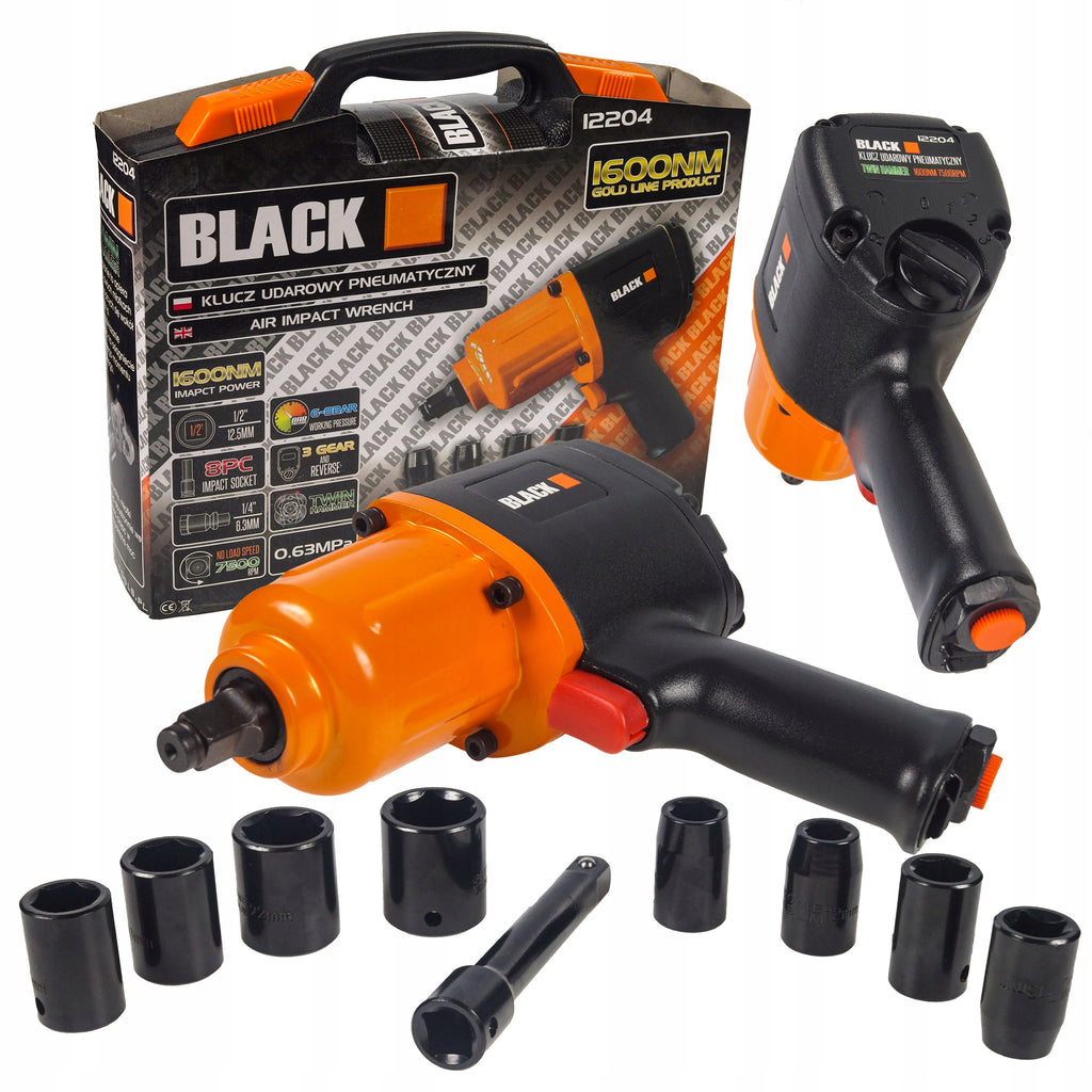 Pneumaatiline löökmutrivõti 1/2" 1600Nm Black