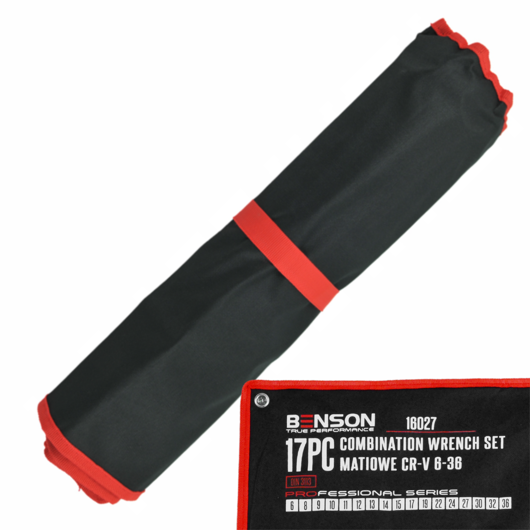 Benson by Black avatud otsaga lehtvõtmete komplekt, 6-36 mm, täielik 17 lehtvõtme komplekt