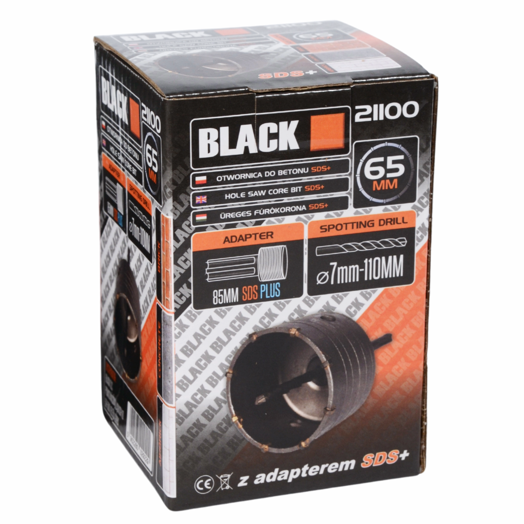 BLACKTOOLS 65 mm betooni kroonpuur SDS+ hoidikuga 21100