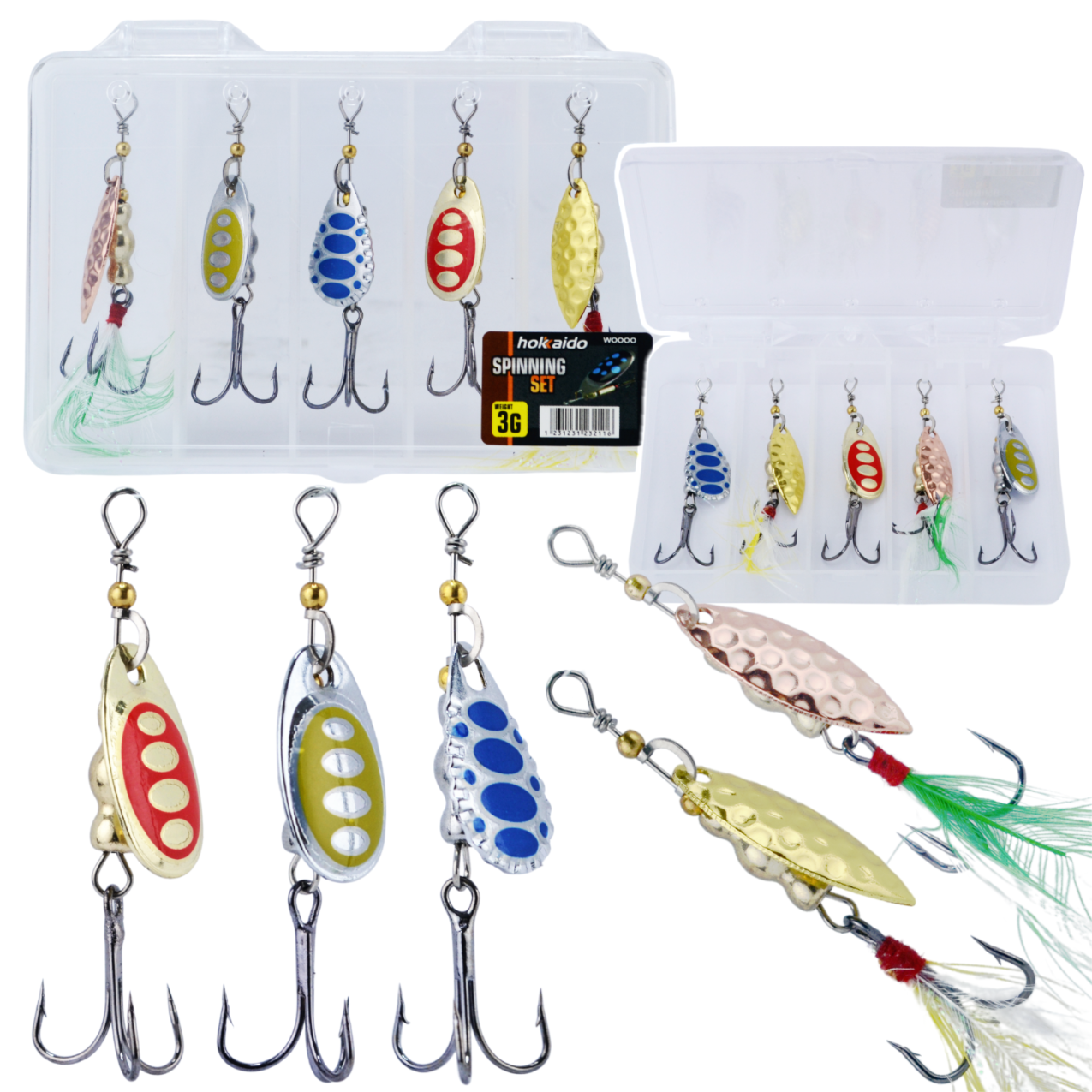 5 tk mitmevärvilised 3G Hokkaido landid karbis