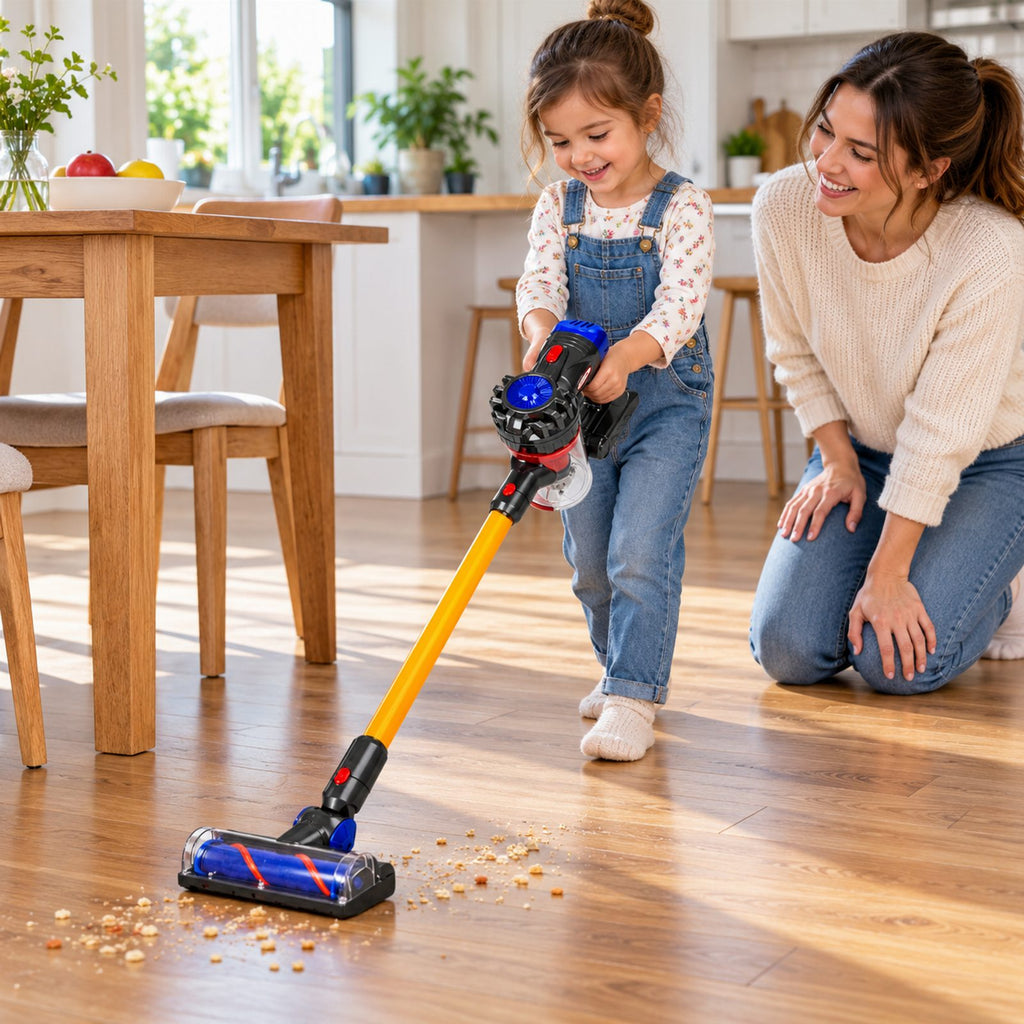 Children's Toy Vacuum Cleaner with Interchangeable Nozzles and Balls