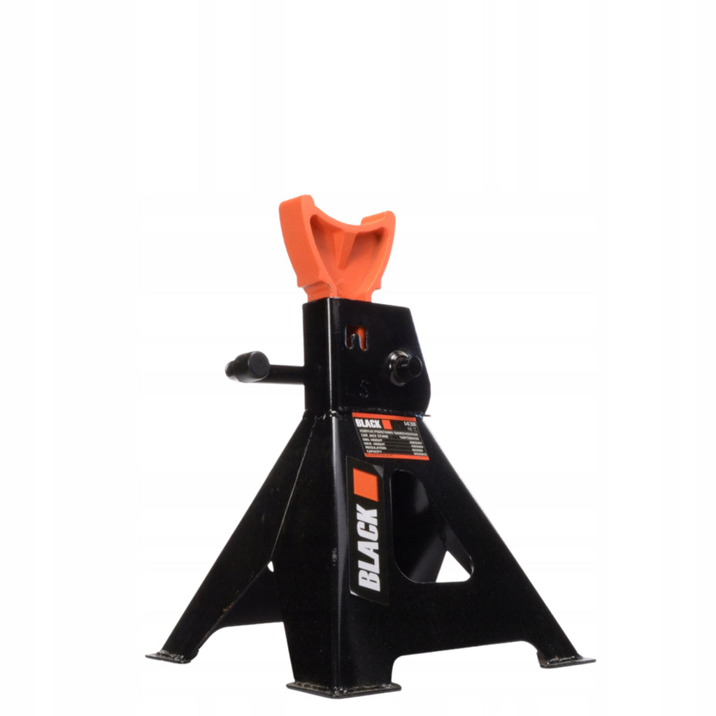 Workshop Jack Stand Bases 3 Ton 3000kg Adjustable 2-Piece Set Black