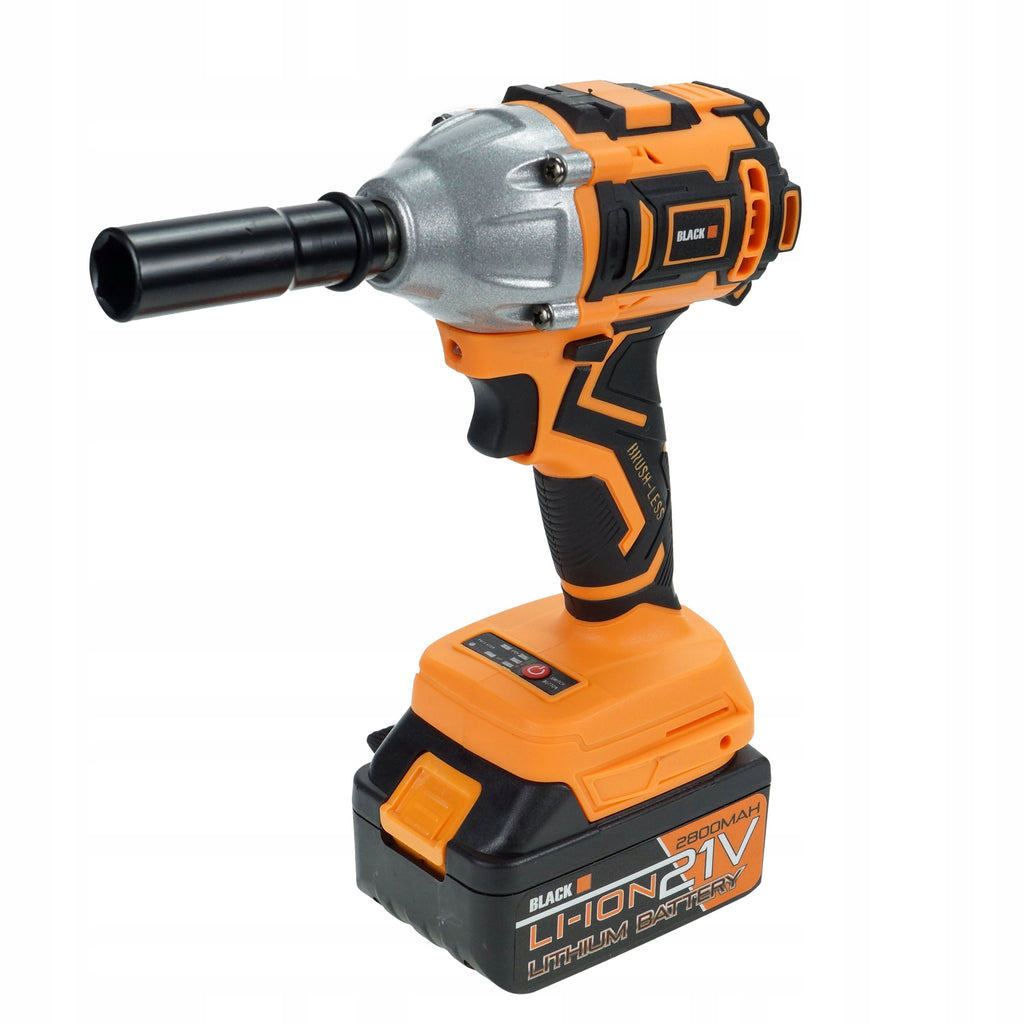 Juhtmeta löökmutrivõti 24V, 4Ah x2 akuga, Black, ratastele