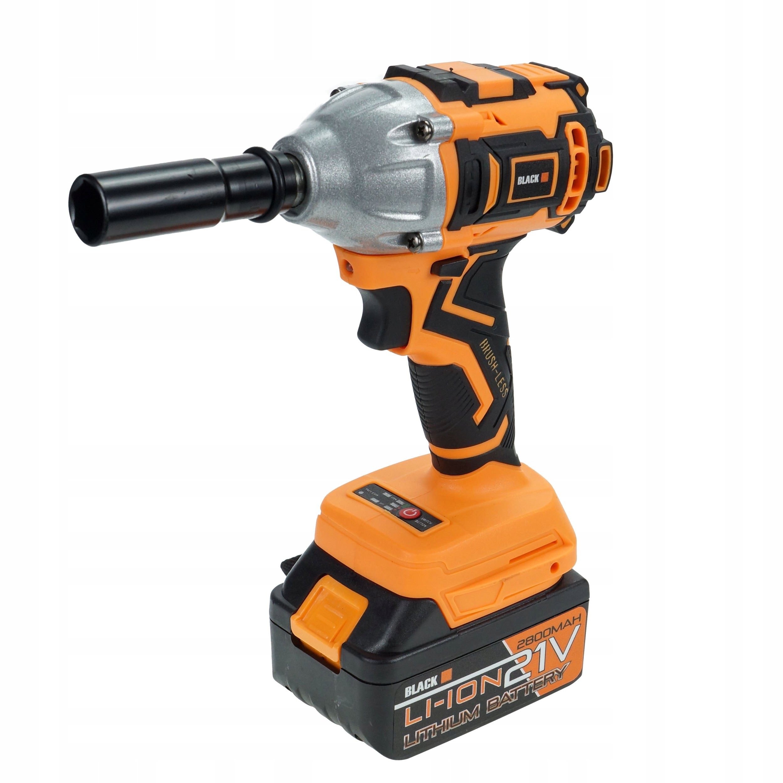 Juhtmeta löökmutrivõti 24V, 4Ah x2 akuga, Black, ratastele