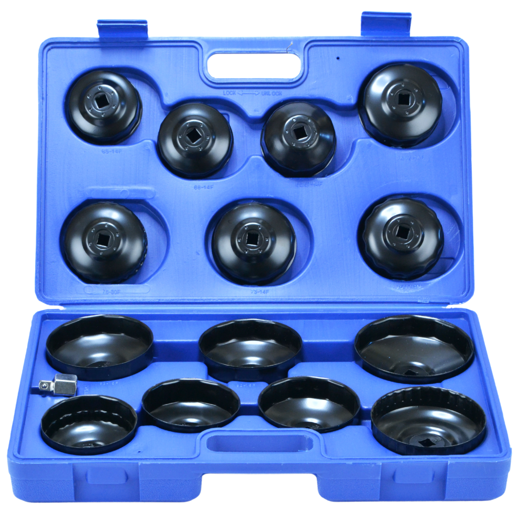 15-Piece Socket Wrench Set in Case for Unscrewing Oil Filters BL