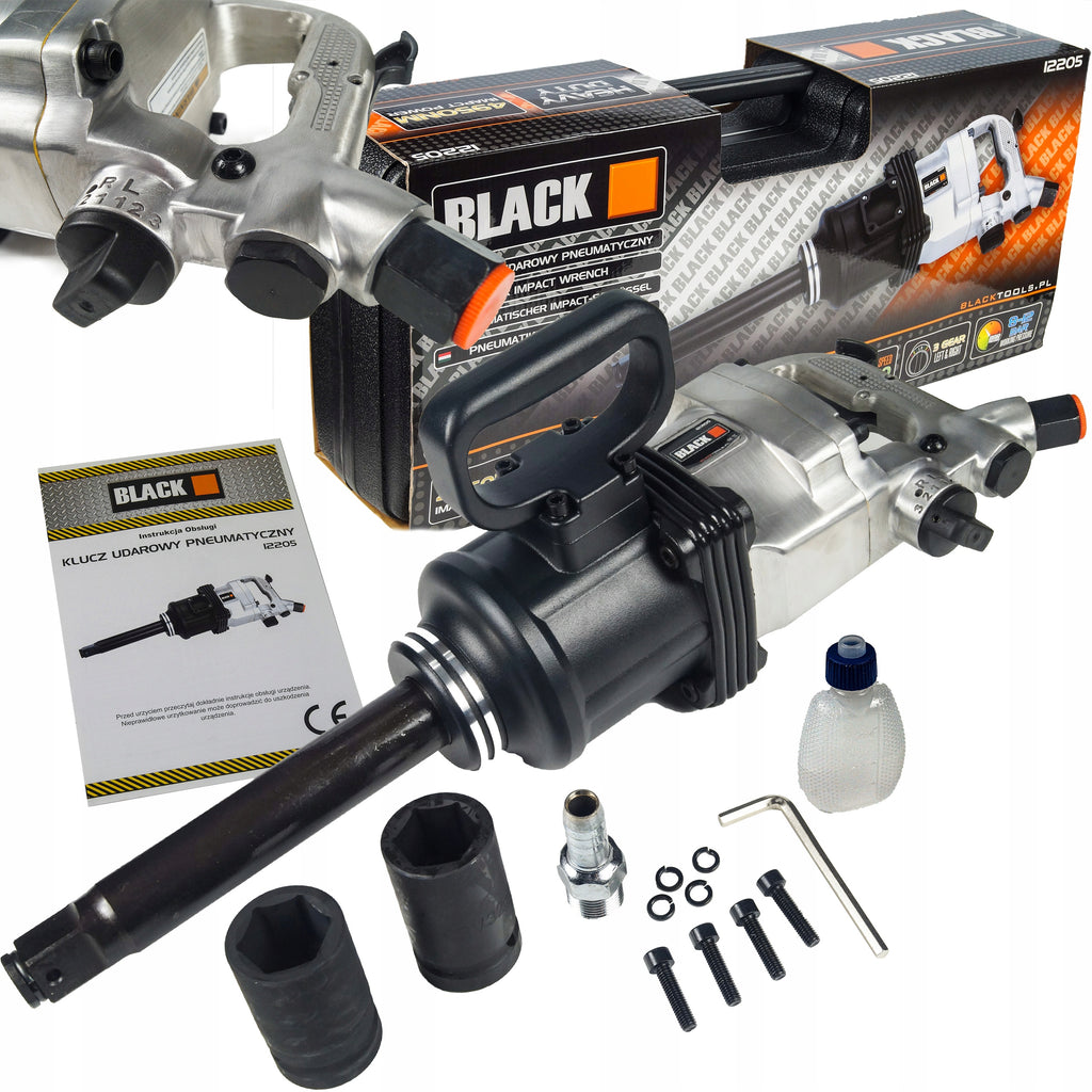 Löökõhukruvikeeraja 2 padruniga 4950Nm Black