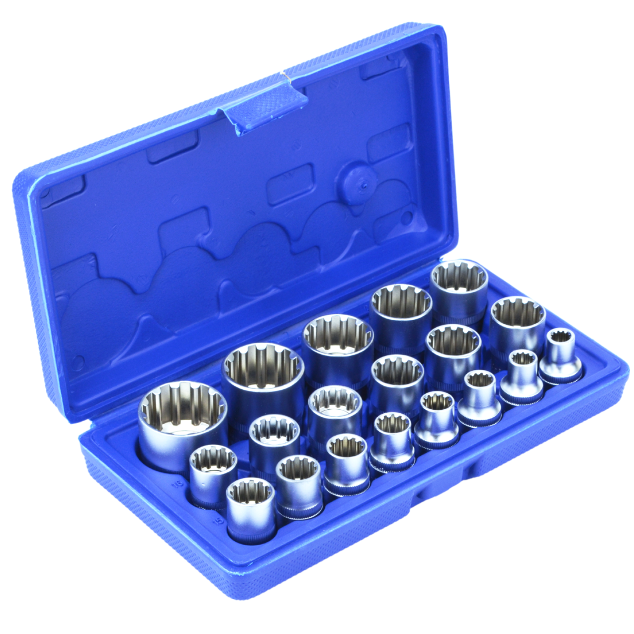Set of 19 Spline Socket Wrenches 8-32 1/2" 30333