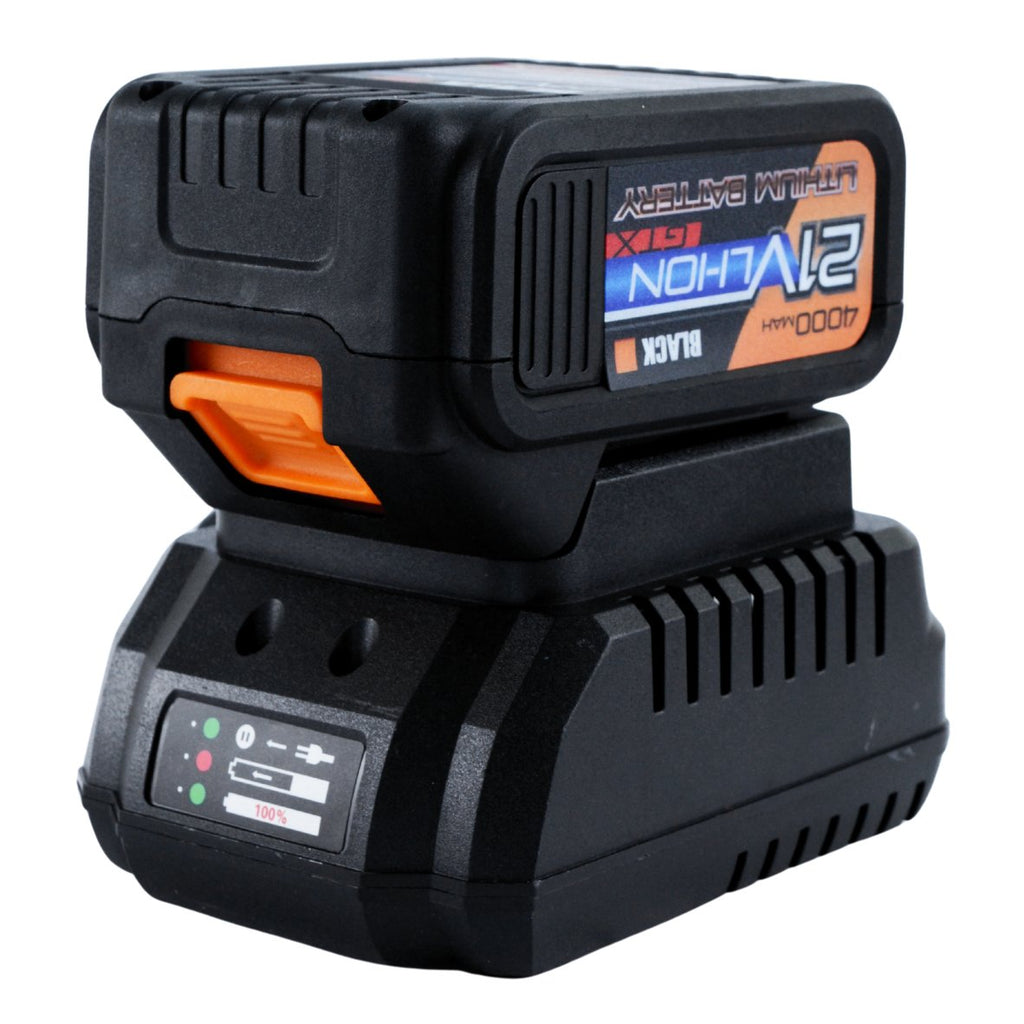 21V juhtmeta nurklihvija 125mm ketta ja 2x4Ah akudega