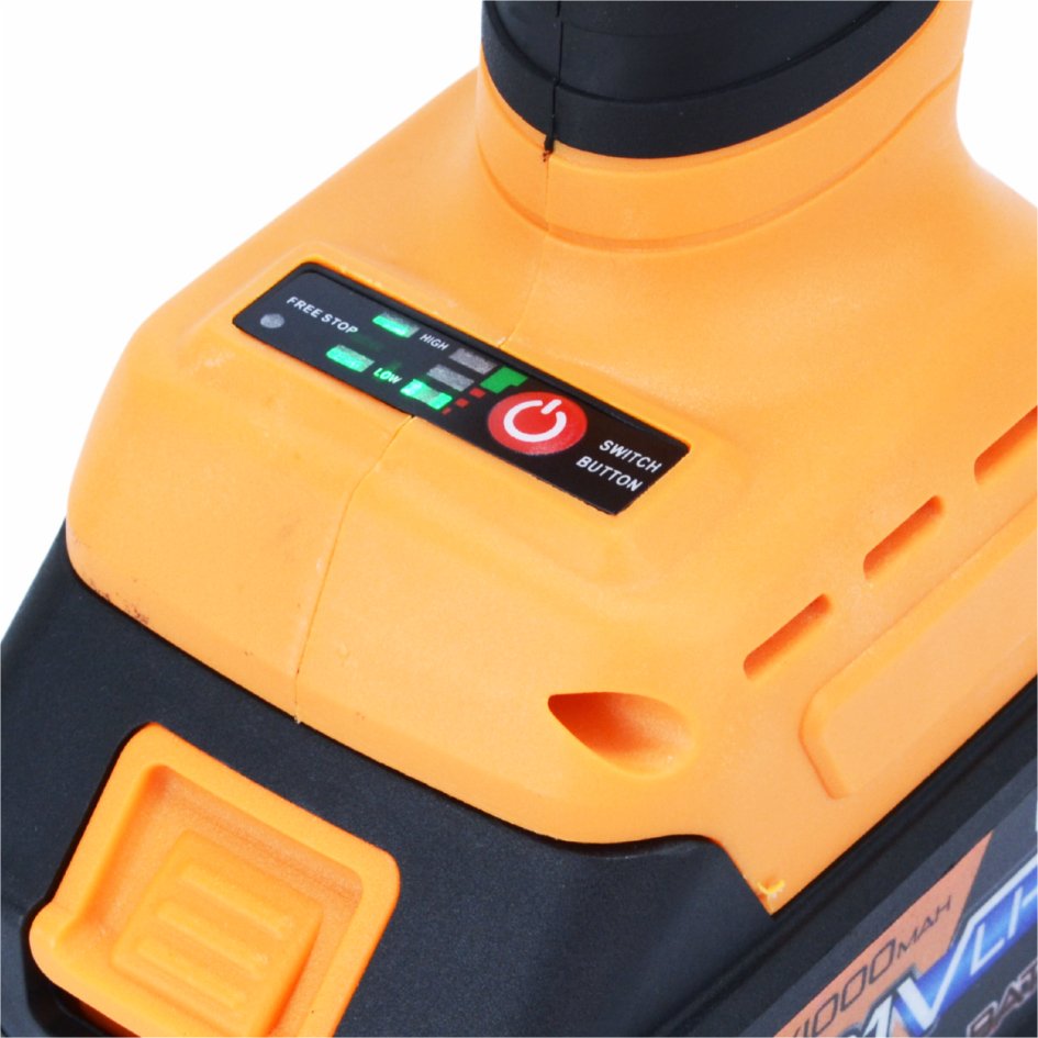 21V juhtmeta nurklihvija 125mm ketta ja 2x4Ah akudega