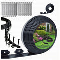 Garden Lawn Edging Set 50mm x 50mm x 10m with 30 Black Anchors and Pins