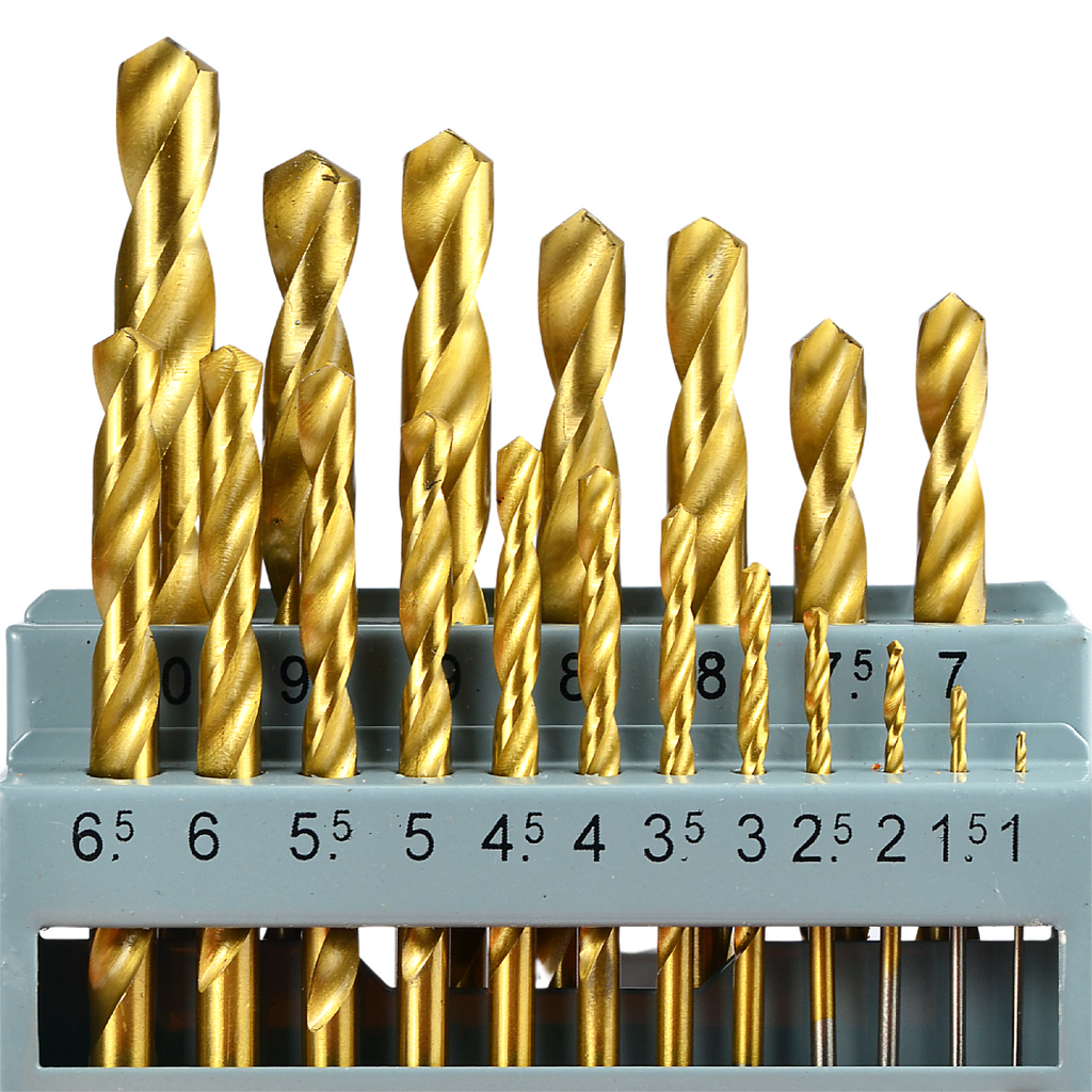 19-Piece Titanium-Coated Metal Drill Set (33001)