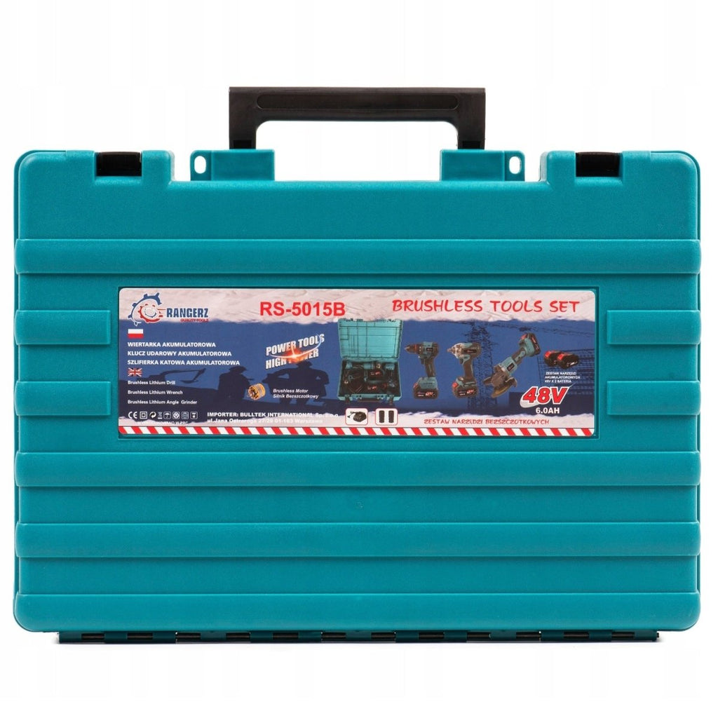 RANGERS RS5015 48V 3-ühes harjadeta juhtmevaba tööriistakomplekt 2×6Ah akuga ja kandekohvriga
