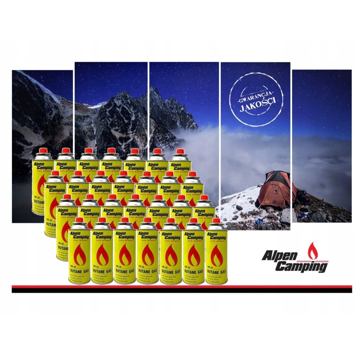 Alpen Camping gaasikassett 400 ml – komplekt 28 tk (28 tk)