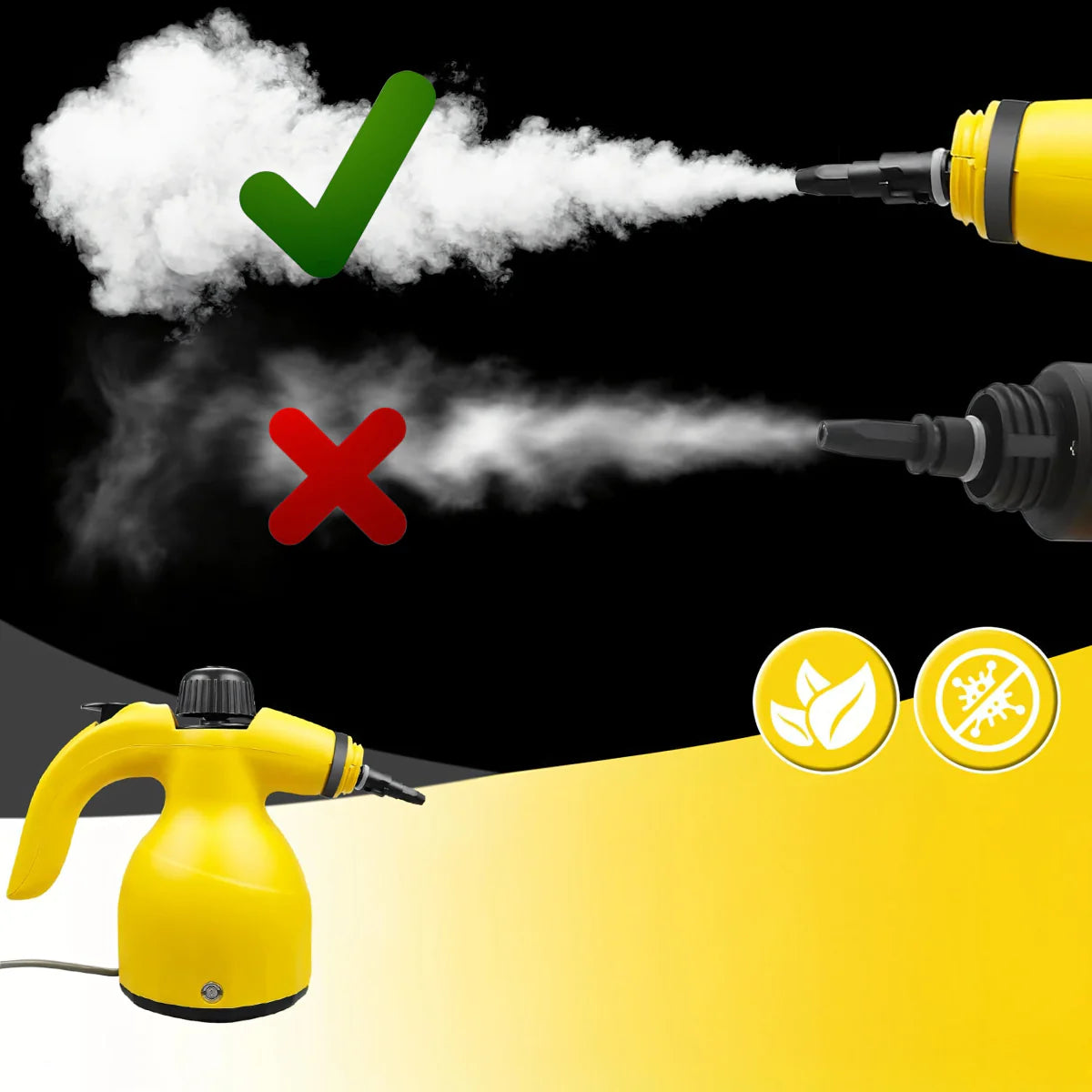 1000 W Steam Cleaner with Accessories, Up to 3 Bar Pressure