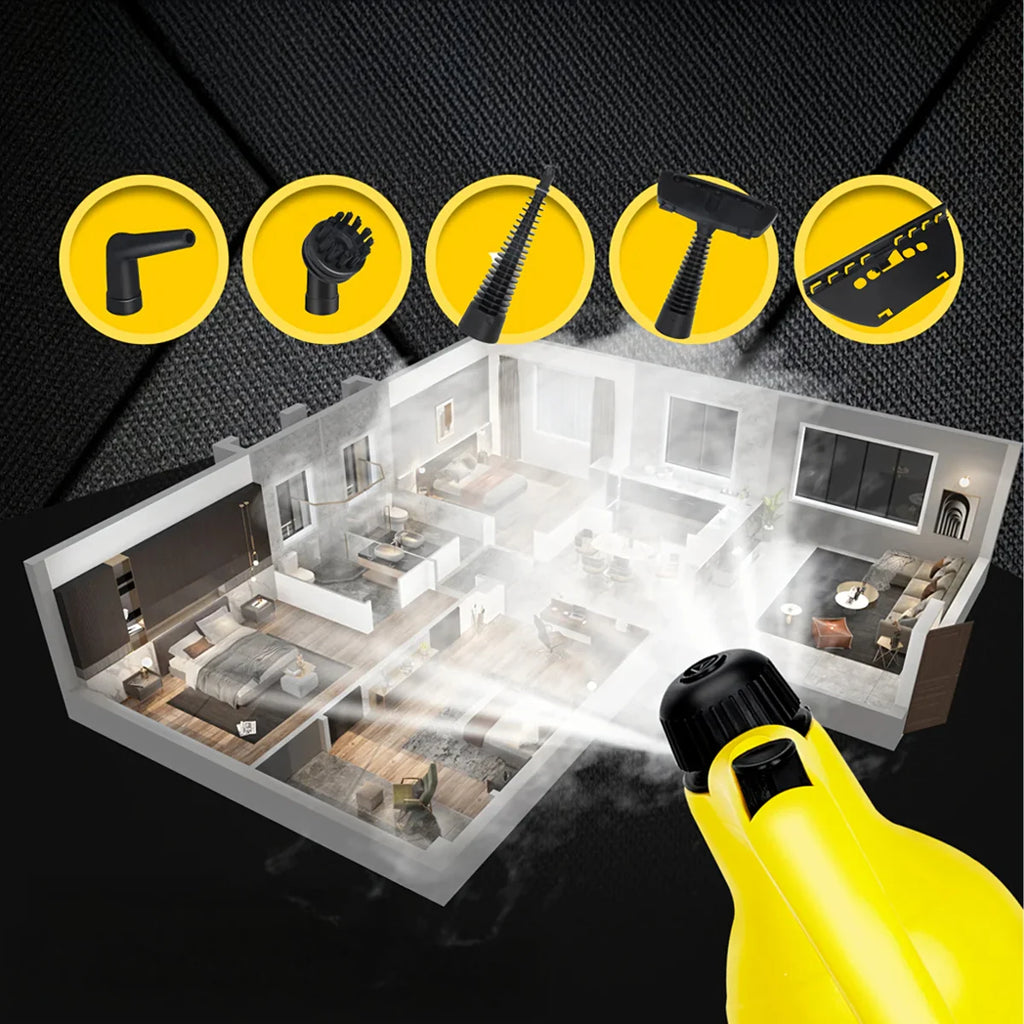 1000 W Steam Cleaner with Accessories, Up to 3 Bar Pressure