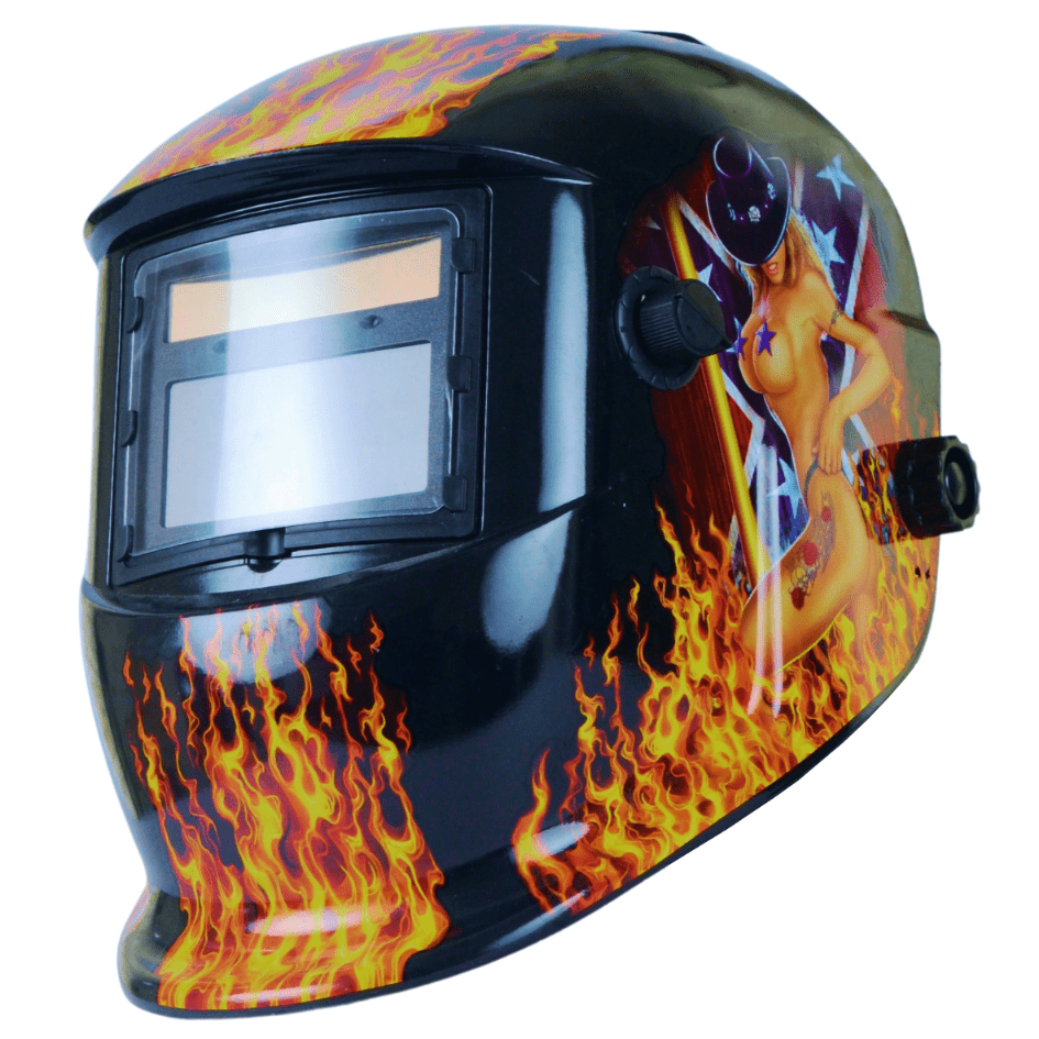 Black automaatselt tumenev keevituskiiver 92.5x42.5 mm vaateaknaga