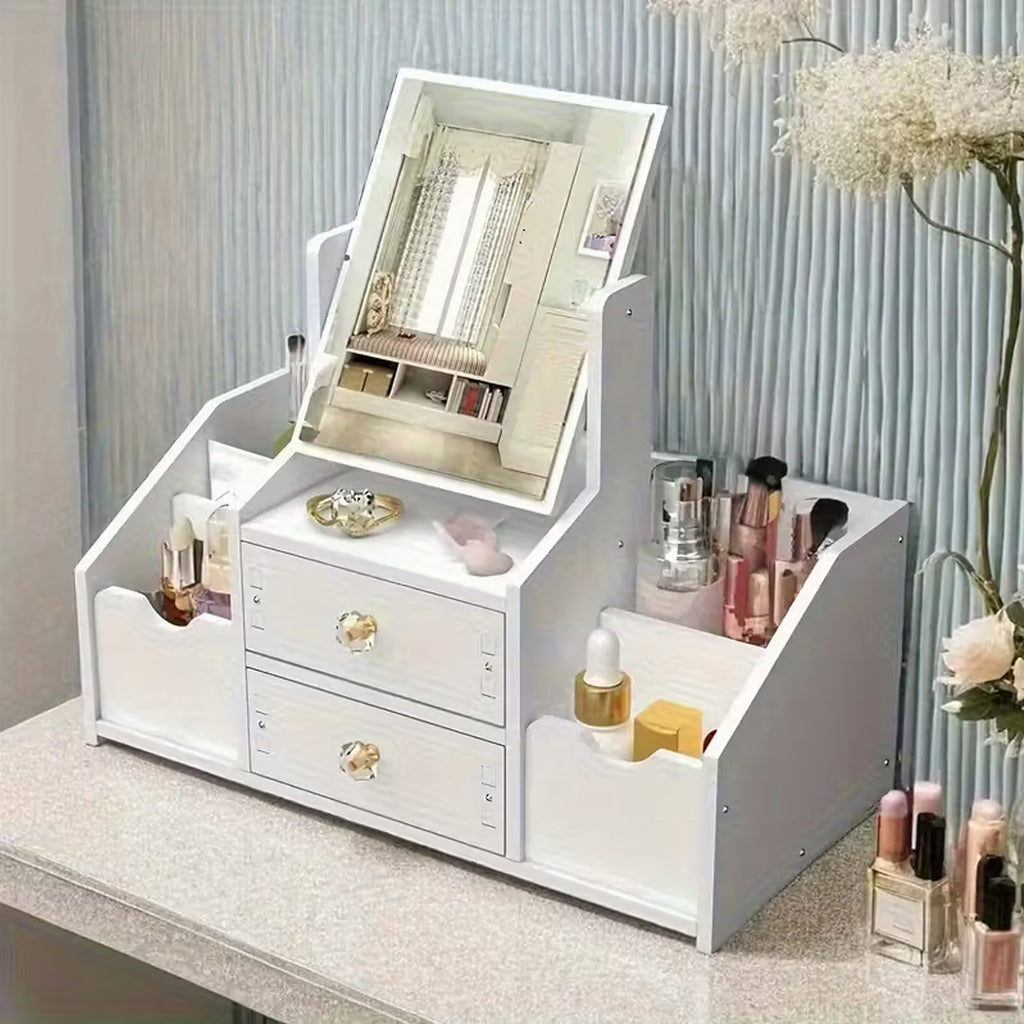 Glamour peegli ja kosmeetikaorganiseerijaga ehtekarp RC-K-2096