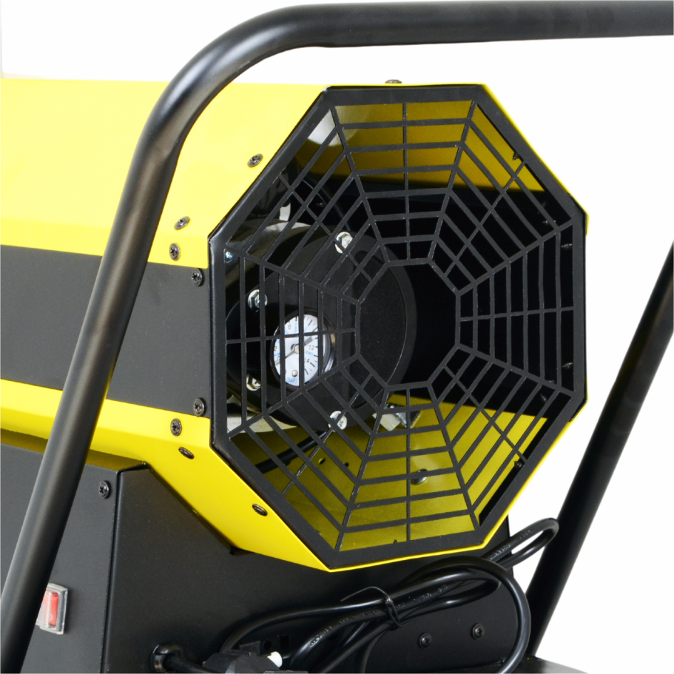 40KW Oil-Fired Diesel Heater Blower with LCD Thermostat, 38L, Black