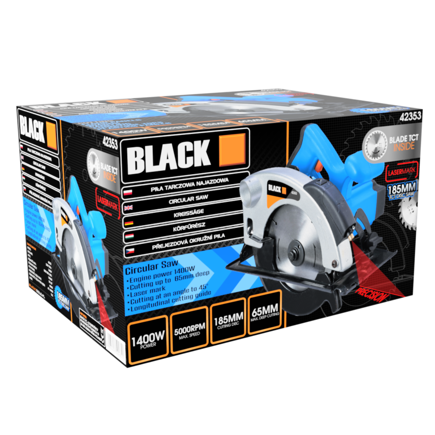 Võimas käsitsi kasutatav puidusaag laserjuhiku ja kaldlõikuriga