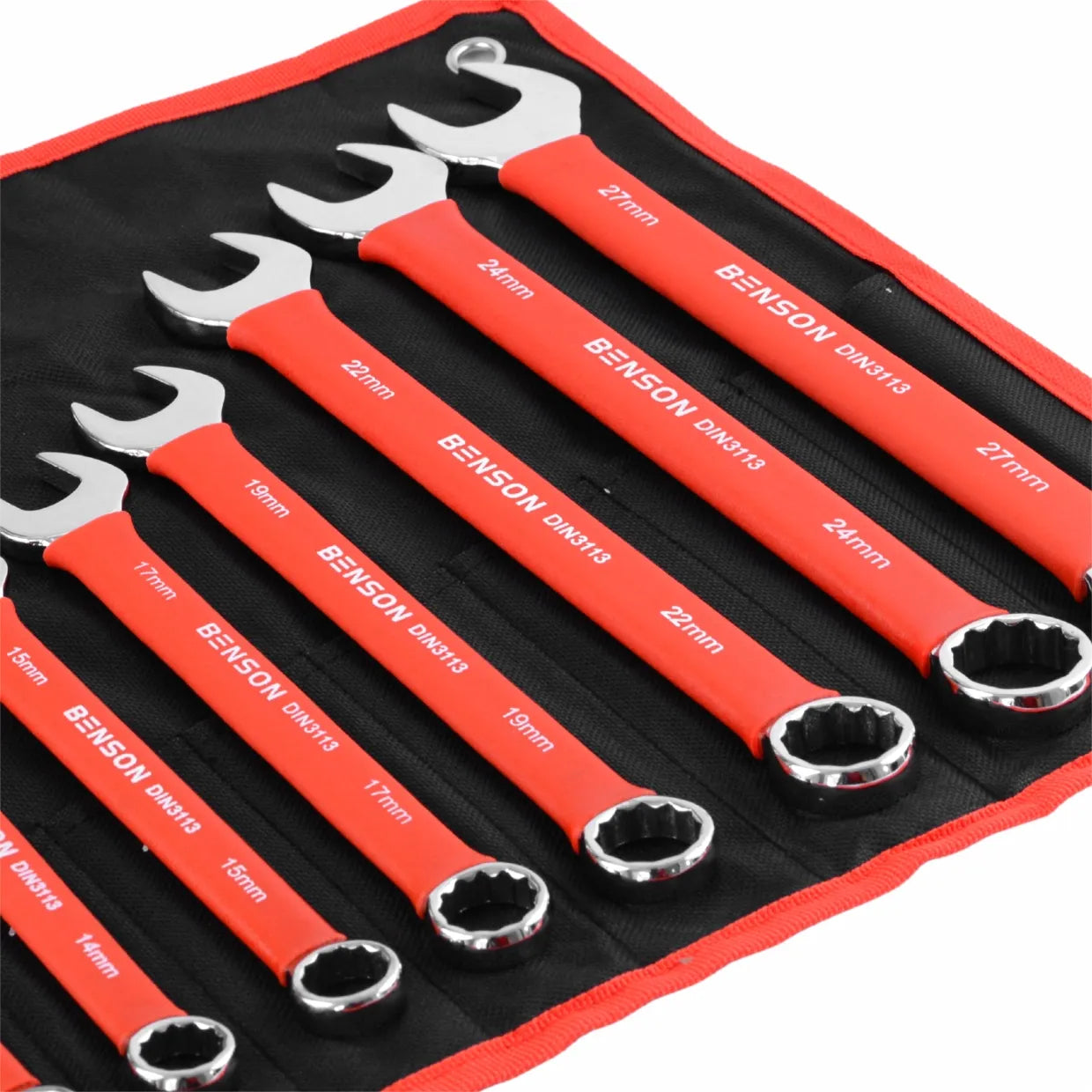 Benson by Black 12-osaline täiskomplekt mutrivõtmeid kummist, 6-27mm