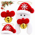 Christmas Snowman Ornament with Hanging Loop and Bell 12cm