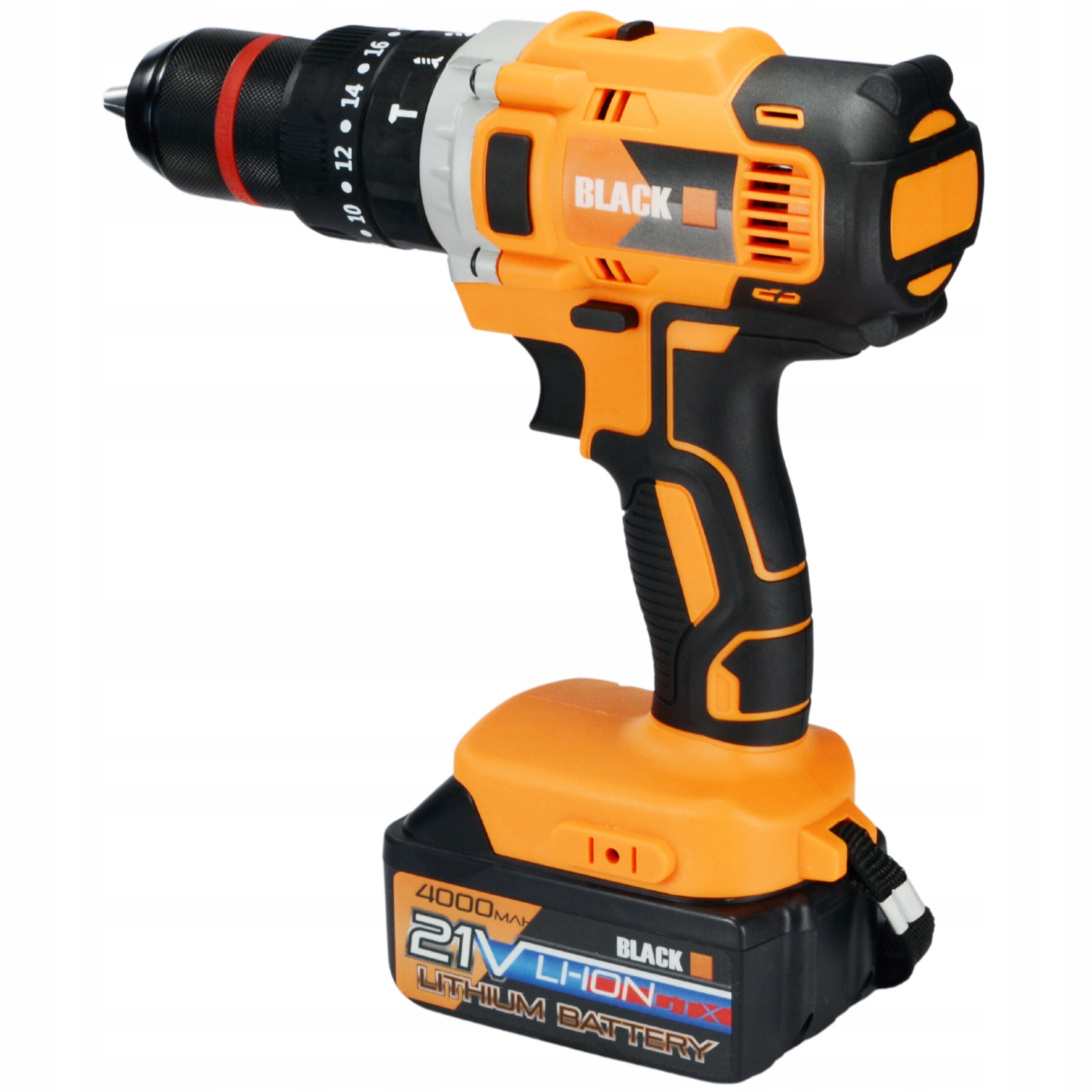 21V juhtmeta löökpuur-kruvikeeraja 2x 4Ah Li-Ion akuga