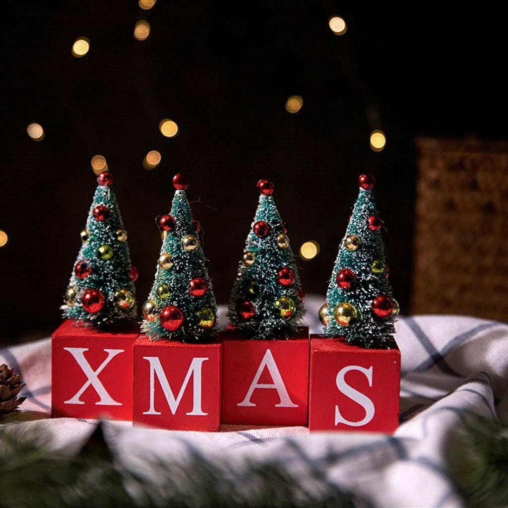 Kuusekujuliste kuubikutega jõululauakaunistus XMAS ornament RC-K-2789