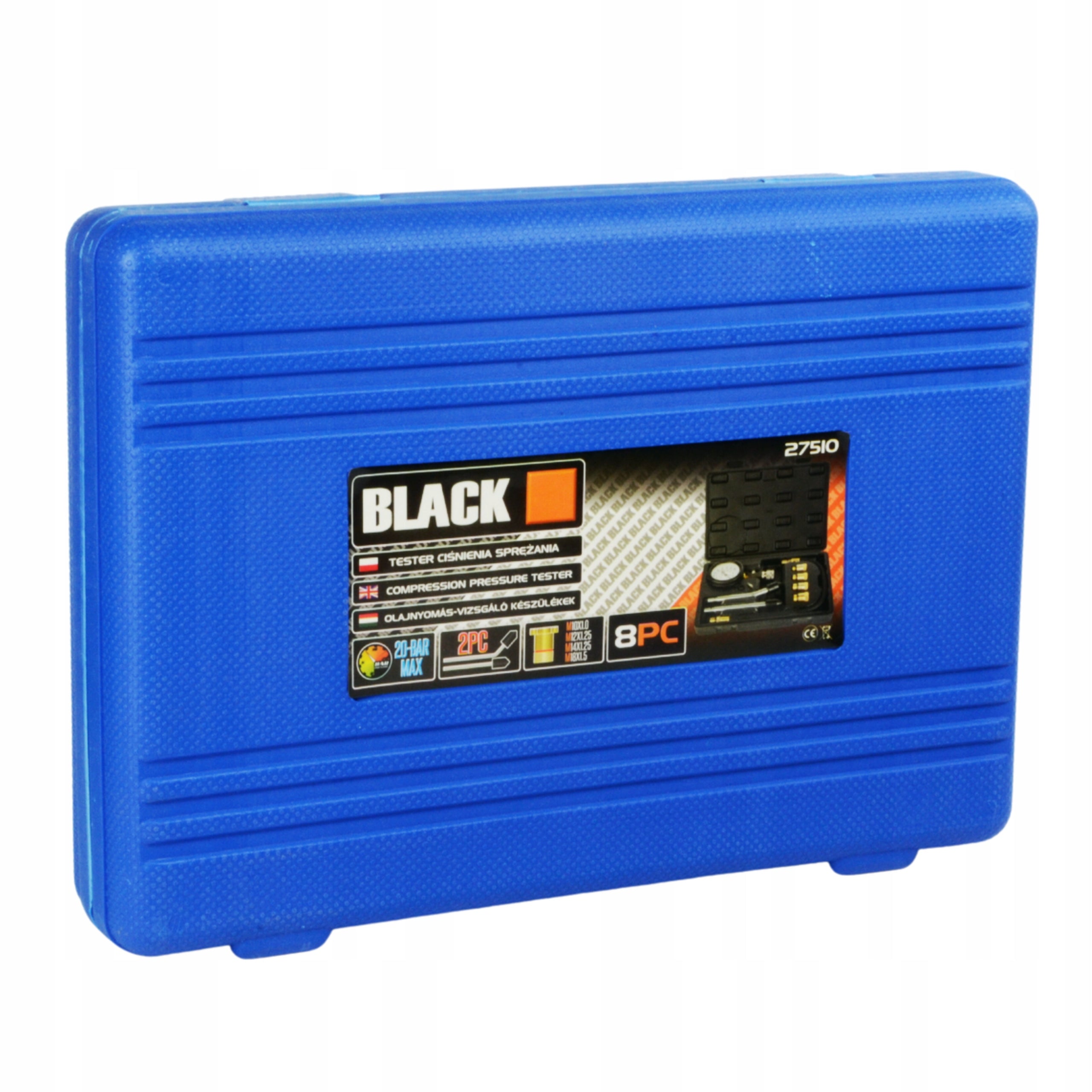 Blacktools bensiinimootori kompressioonirõhu tester 0–20 bar 27510