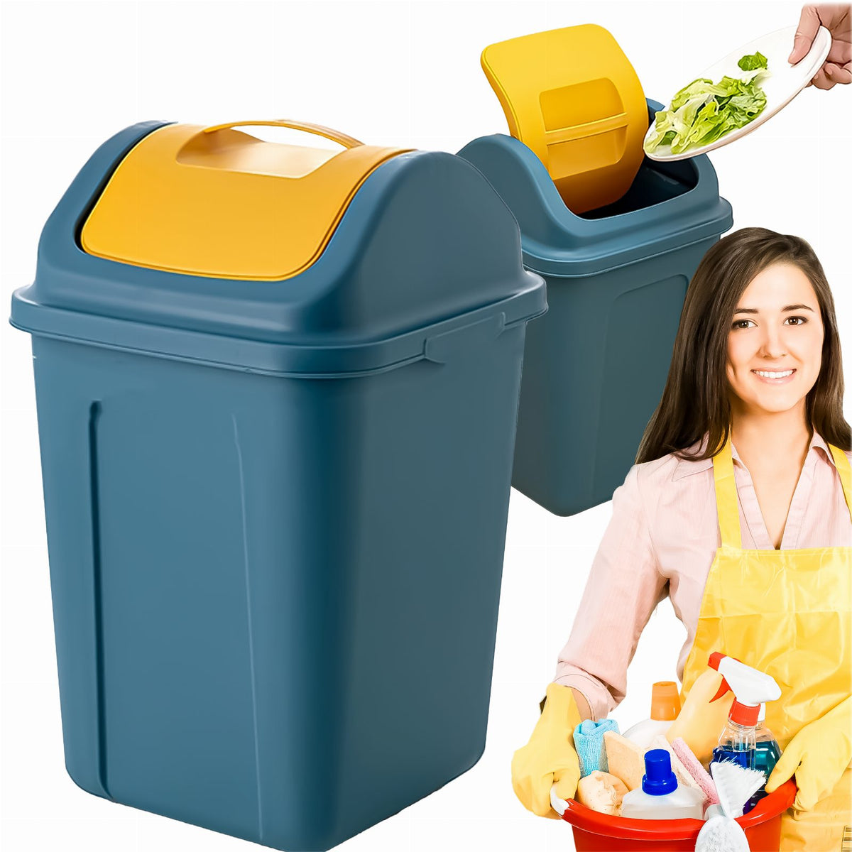 Plastic Waste Bin with Swing Lid 10 L
