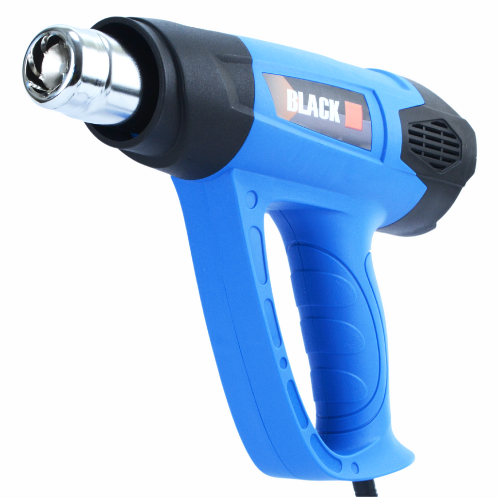 Võimas elektriline kuumapuhur sujuva temperatuuri reguleerimisega 60-600°C, 2 kiirust ja 4 otsikut