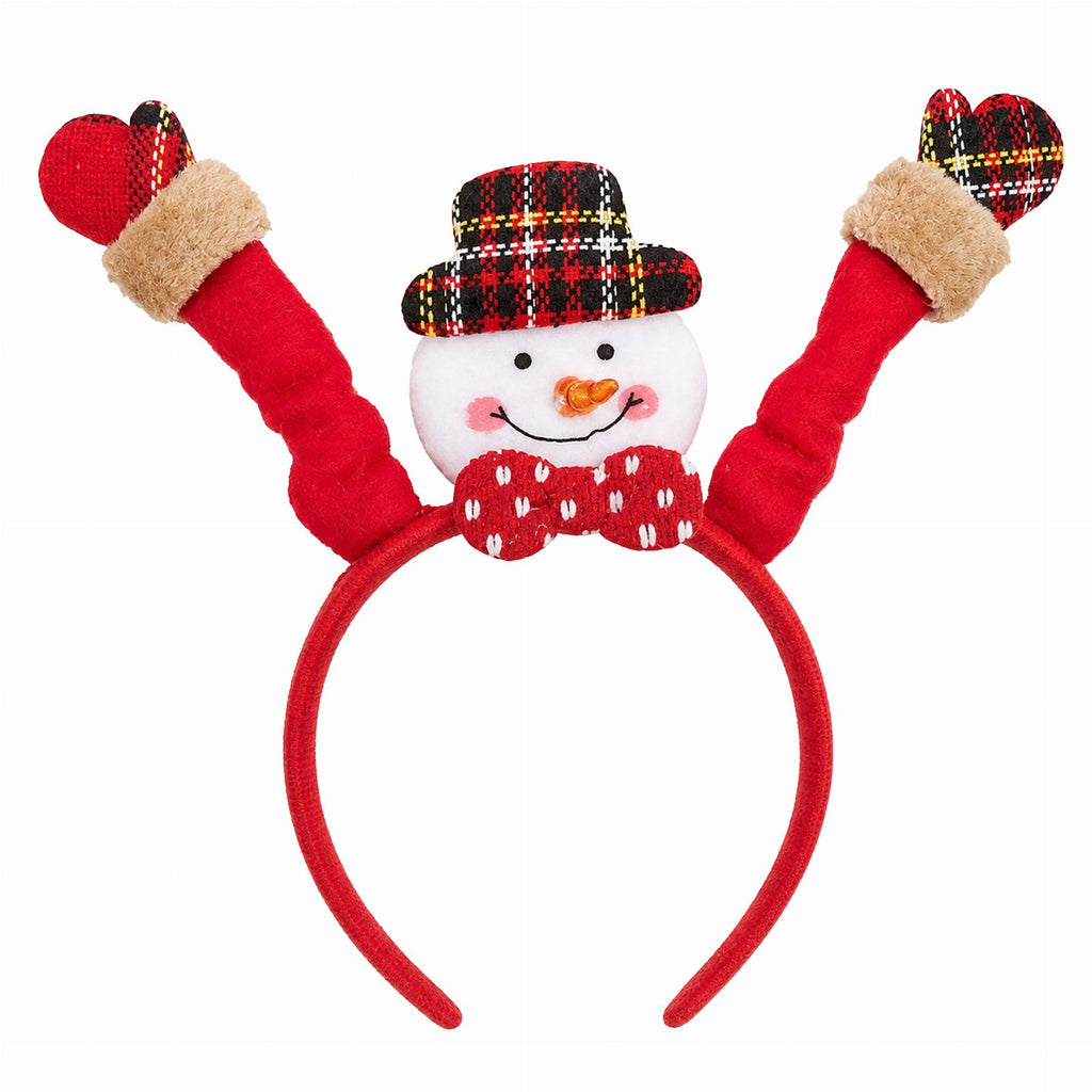 Christmas Headband with Movable Snowman Arms