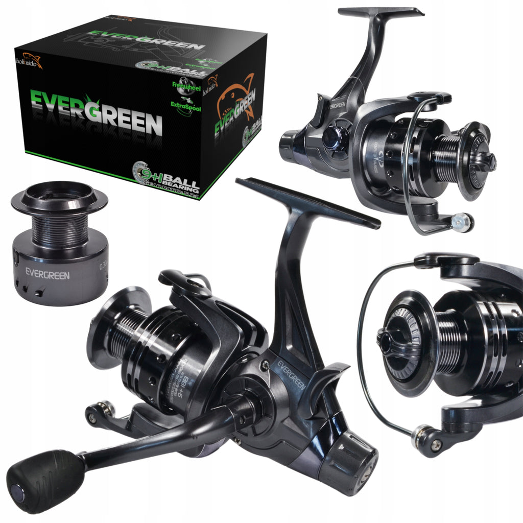 HOKKAIDO EVERGREEN 3000 Spinning Reel Free Spool 9+1BB