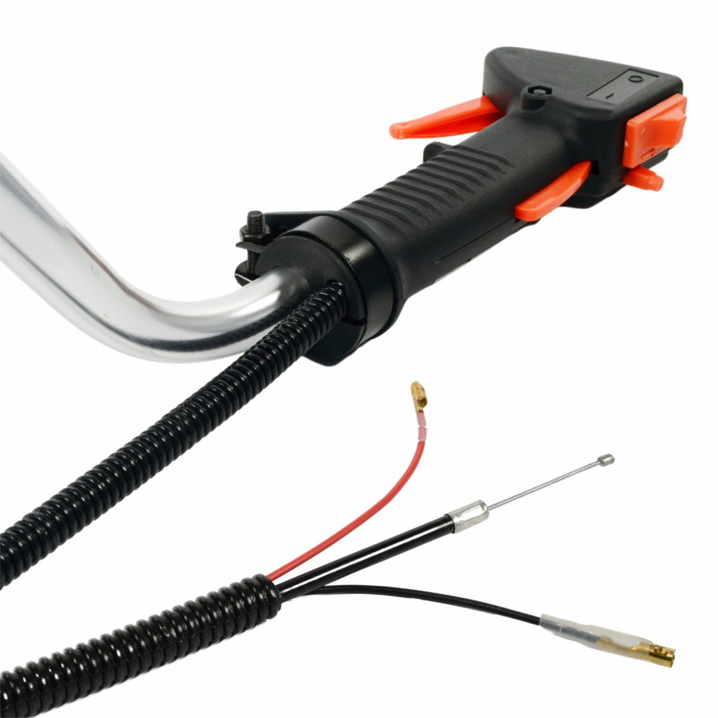 Gas Throttle Handle with Cable for Petrol Trimmers 19 mm