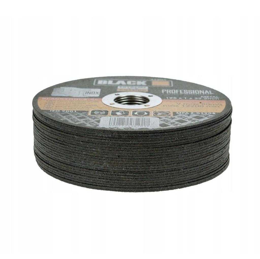 Black 42503 õhukesed metallilõikekettad 125×1×22.2 mm, 25 tk komplekt