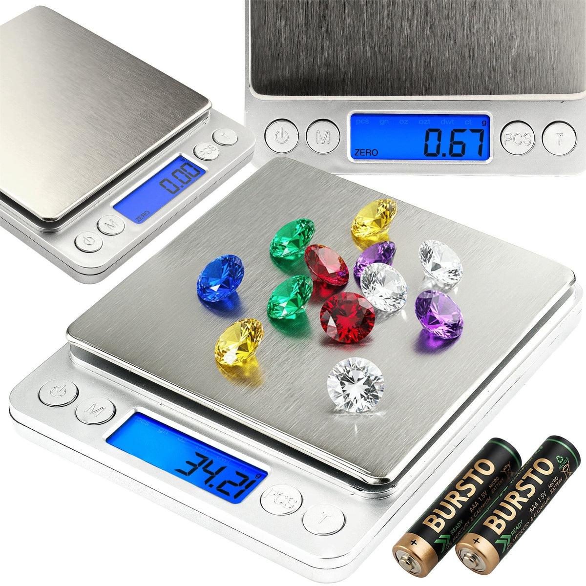 BLACK 51013 500 g precision scale with trays