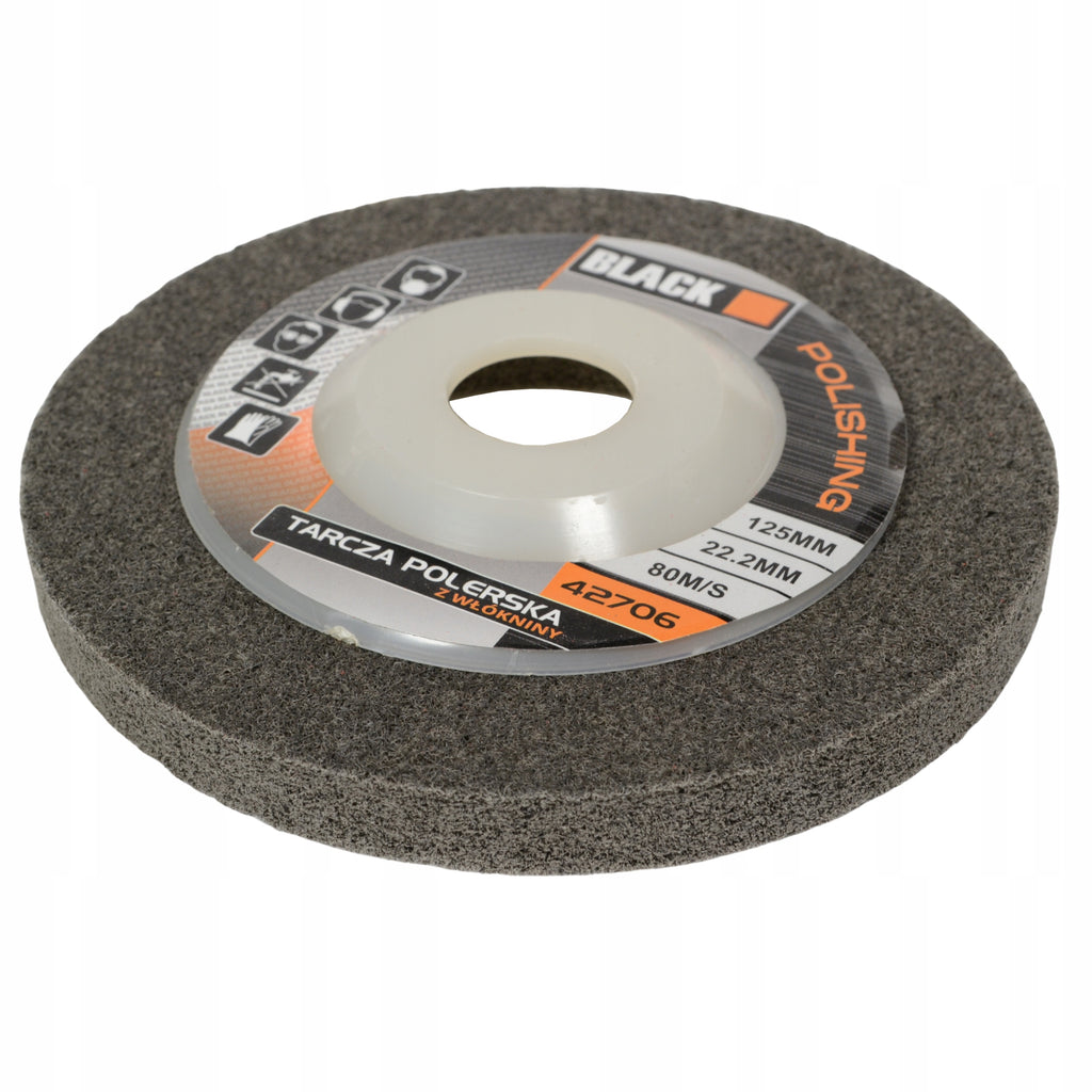 Premium Black 125mm Stainless Steel Nylon Polishing Pad