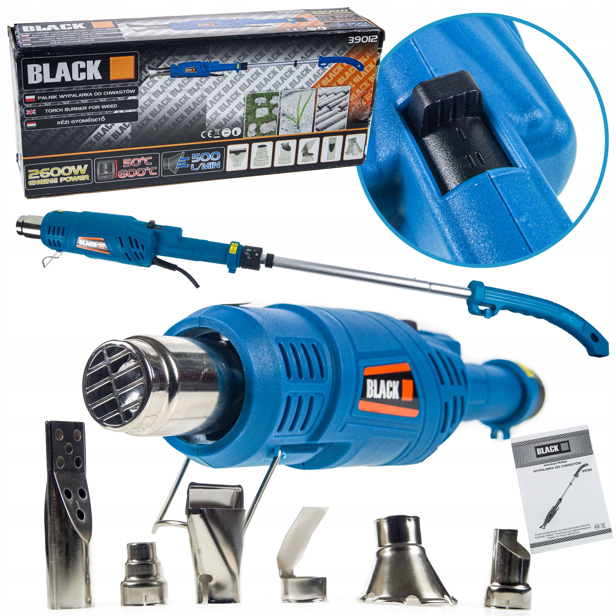 2600W 600°C Weed Burner Heat Gun Burner