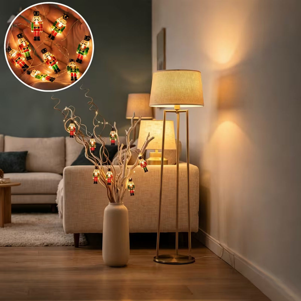 Pähklipureja sõduritega LED-valguskett 10 LED-tulega RC-K-2740