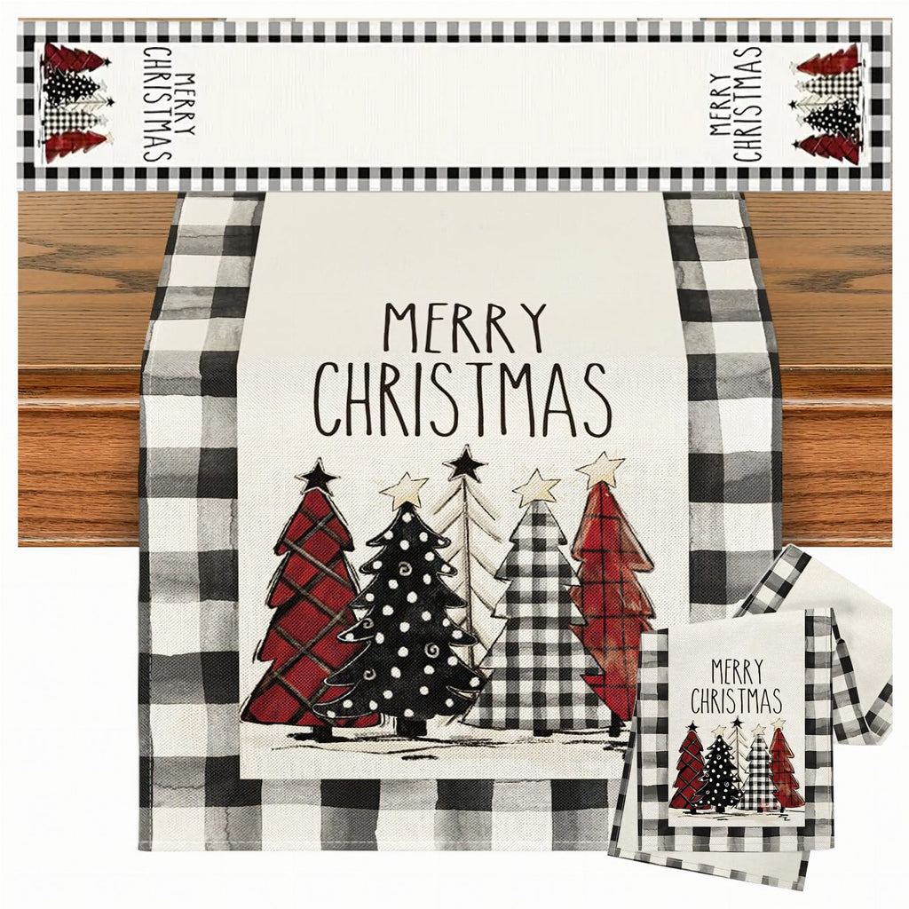 White Table Runner for Christmas Decoration 33x183 cm