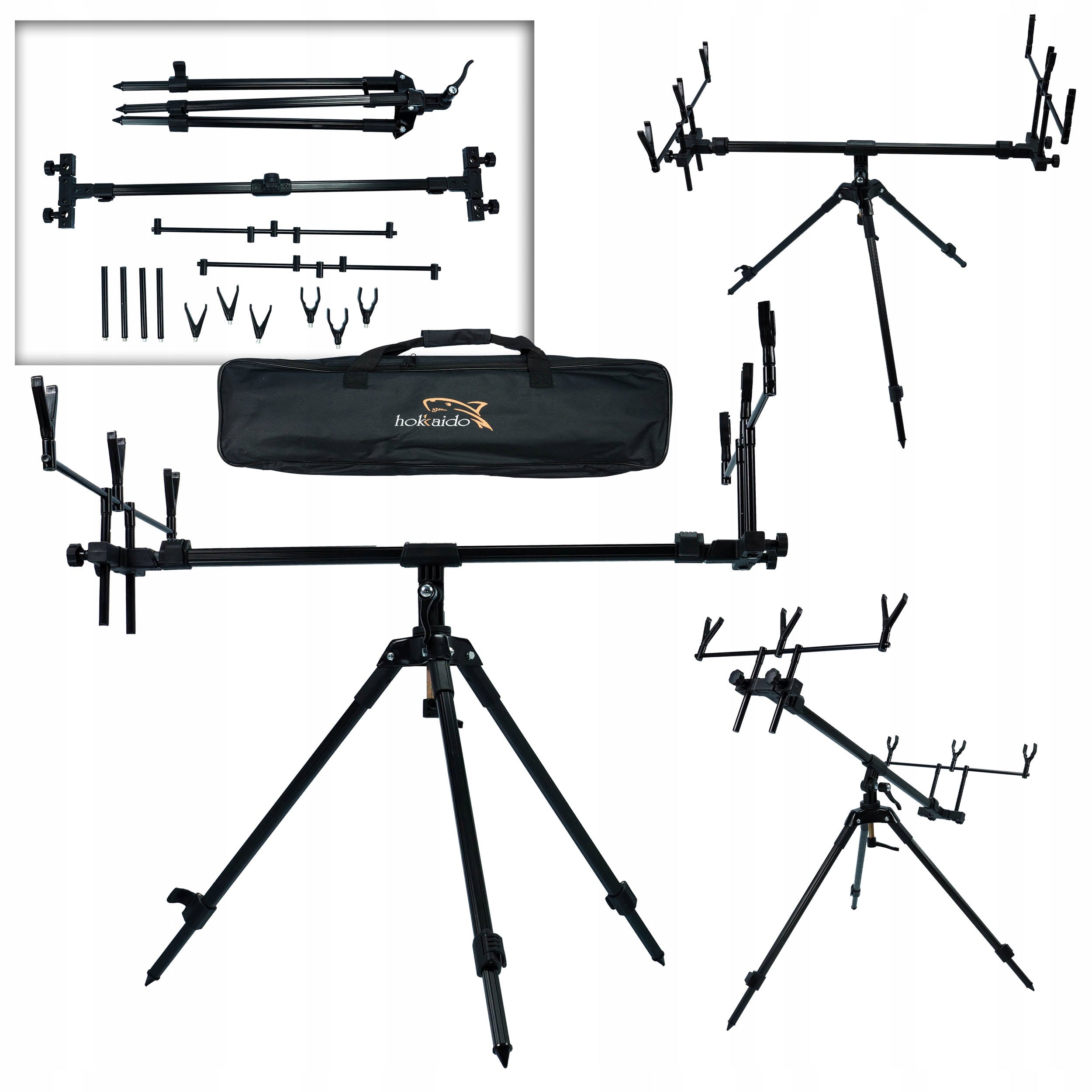 Hokkaido tugev tripod ridvahoidja 3 ridvale