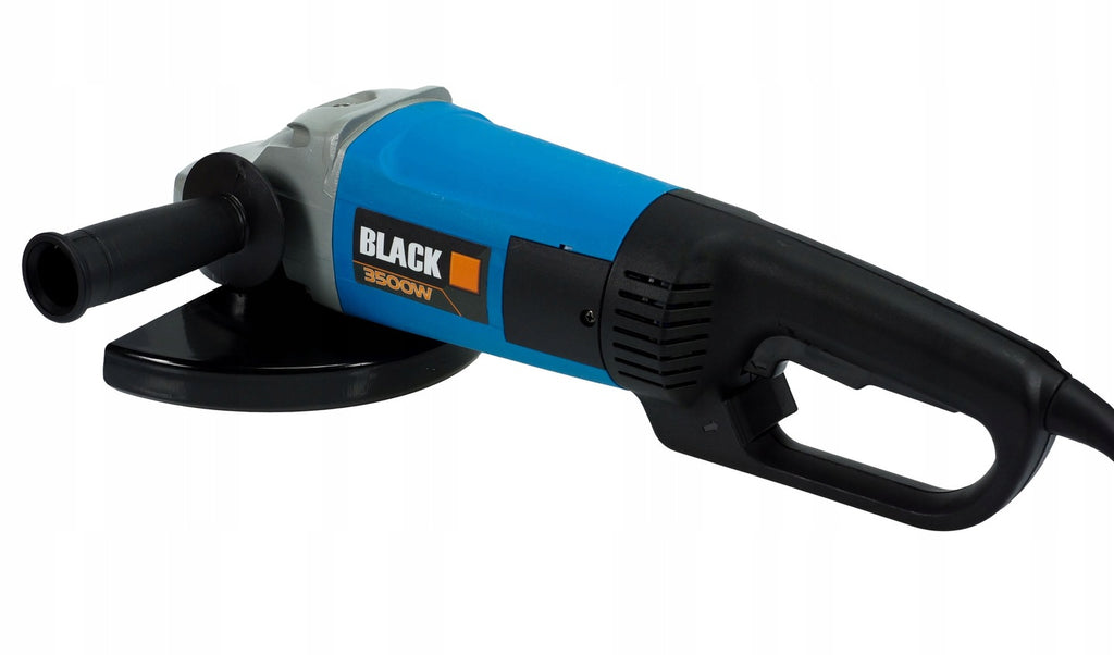 Electric Angle Grinder 230mm, 3500W, 6500rpm, Black with 180° Rotatable Handle