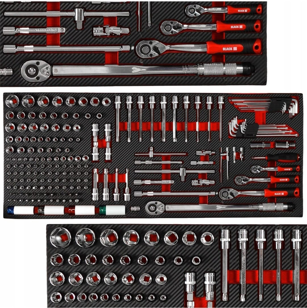 BLACK 542-osaline professionaalne tööriistakäru 10504